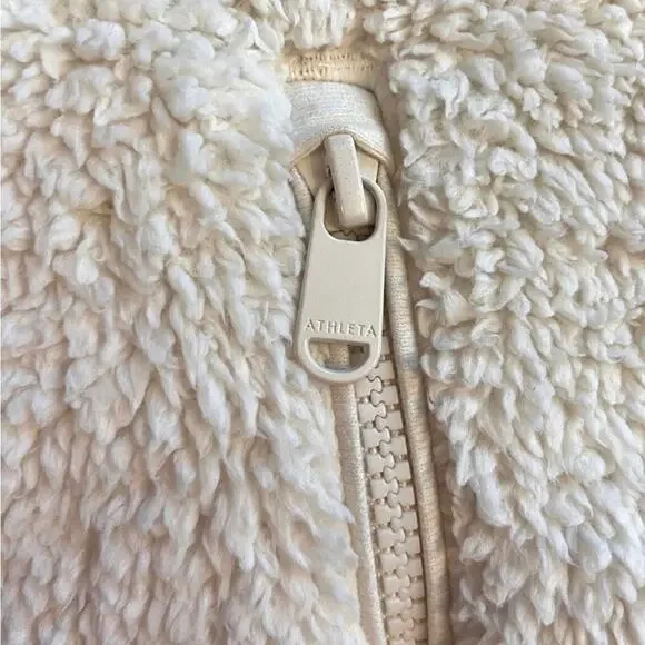 Athleta Cream Tugga Sherpa Jacket Sz 1X - Picture 10 of 10